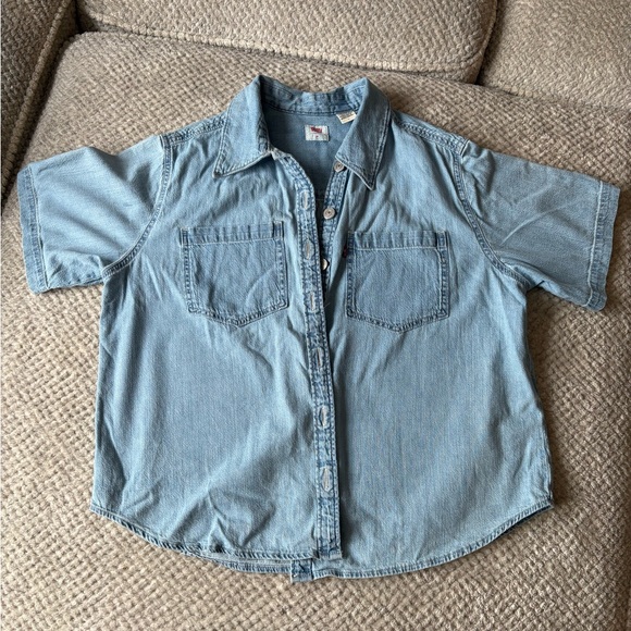 Levi's Tops - Levi's Light Blue Button Down Shirt for Kids